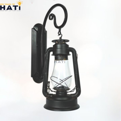 Đèn vách ngoài trời cổ điển Pendan màu đen kiểu B