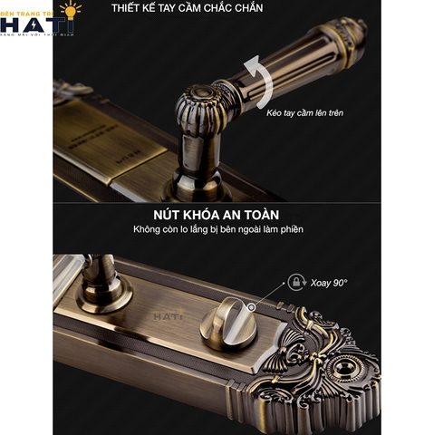 Khóa vân tay cổ điển Kaadas 6002