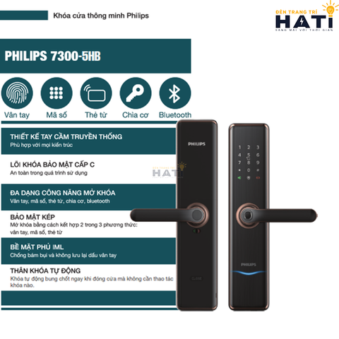 Khóa cửa thông minh Philips 7300-5HB