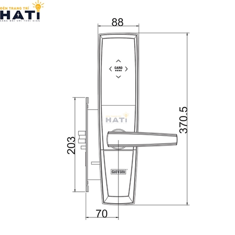 Khóa thông minh khách sạn Giovani GSL- 116C98