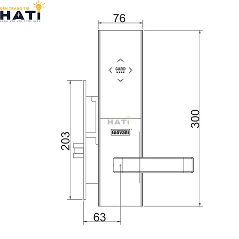 Khóa thông minh khách sạn Giovani GSL-117C99