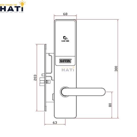 Khóa thông minh khách sạn Giovani GSL-X303