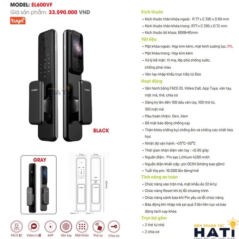 Khóa vân tay Bosch EL600VF