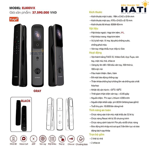 Khóa vân tay Bosch EL800VX