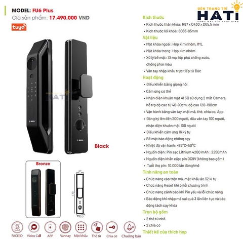 Khóa vân tay Bosch FU6PLUS