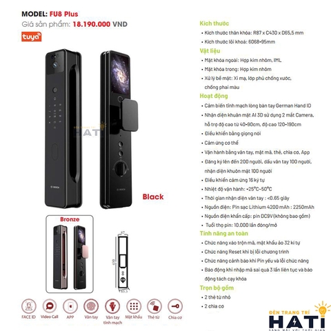 Khóa vân tay Bosch FU8PLUS