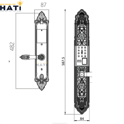 Khóa vân tay cửa gỗ Avolock AC 996F