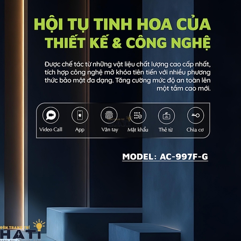Khóa vân tay cửa gỗ Avolock AC 997F