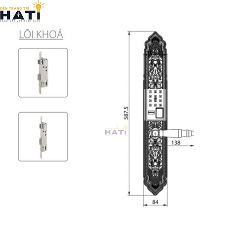 Khóa vân tay cửa gỗ Avolock AC 998F