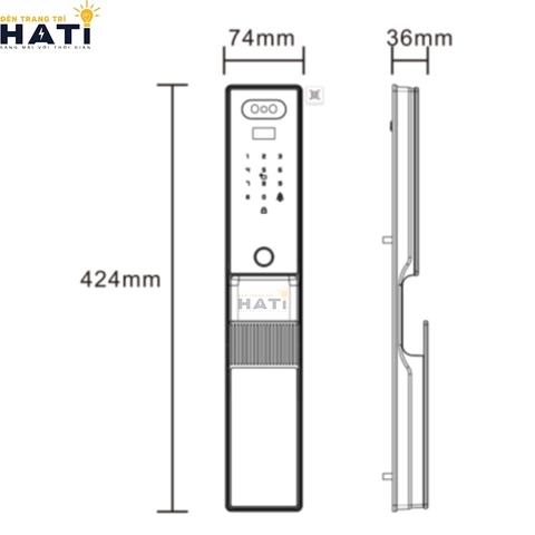 Khóa vân tay cửa gỗ Avolock AL 75TFV