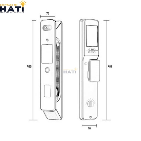 Khóa vân tay cửa gỗ Avolock AL 77TFV