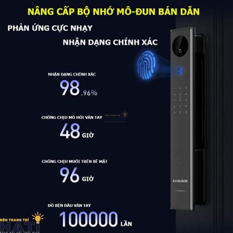 Khóa vân tay cửa gỗ Avolock 84FRVT