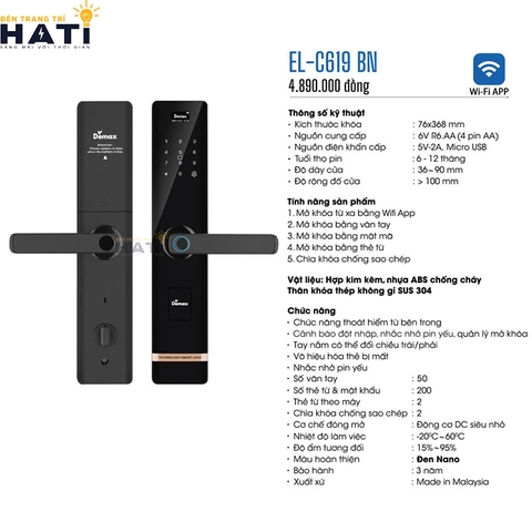 Khoa-van-tay-cua-go-demax-el-c619-bn