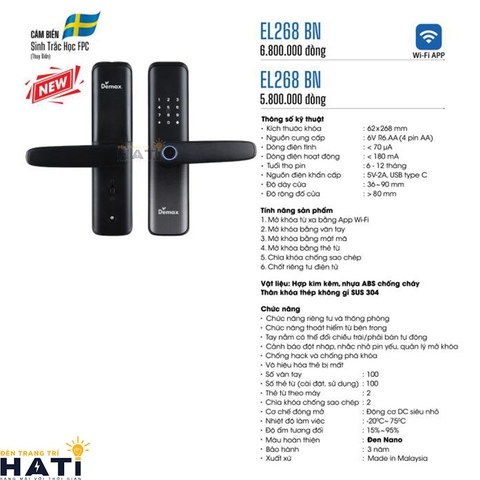 Khoa-van-tay-cua-go-demax-el268