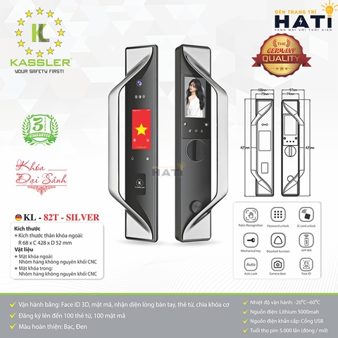 Khóa vân tay cửa gỗ Kassler KL-82T
