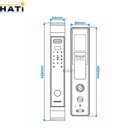Khóa thông minh cửa gỗ Sharp S9-V Pro