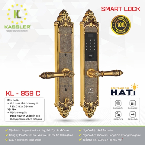 Khóa vân tay đại sảnh Kassler KL-959C