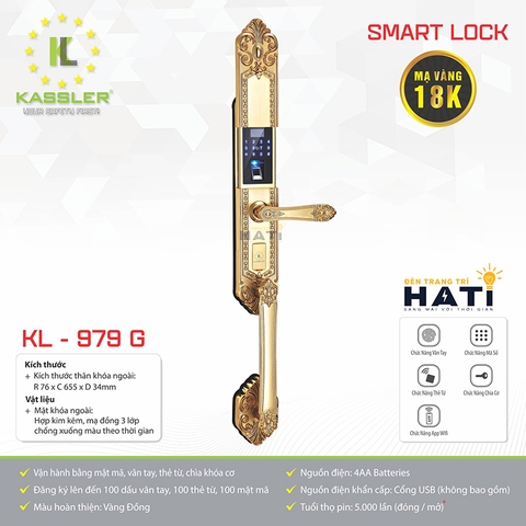 Khóa vân tay đại sảnh Kassler KL-979G