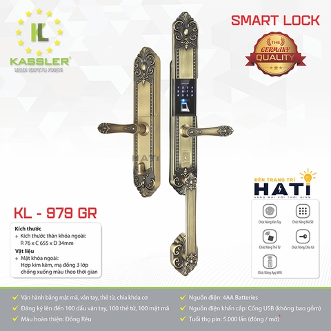 Khóa vân tay đại sảnh Kassler KL-979 GR
