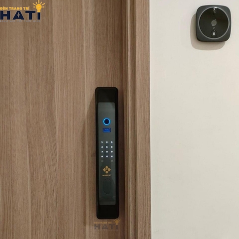 Khóa vân tay Hubert cửa gỗ CG26 Dark Gray