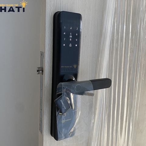 Khóa vân tay Hubert cửa gỗ CG59 ROUGH BLACK