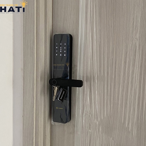 Khóa vân tay Hubert cửa gỗ CG59 ROUGH BLACK