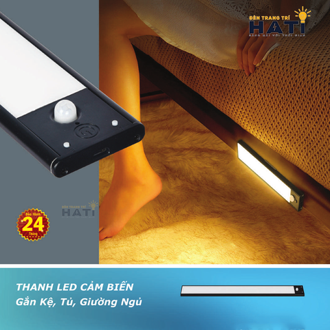 Led thanh cảm biến gắn kệ, tủ, giường