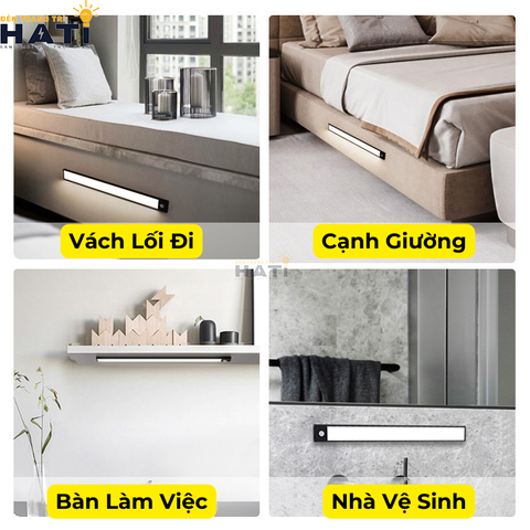Led thanh cảm biến gắn kệ, tủ, giường