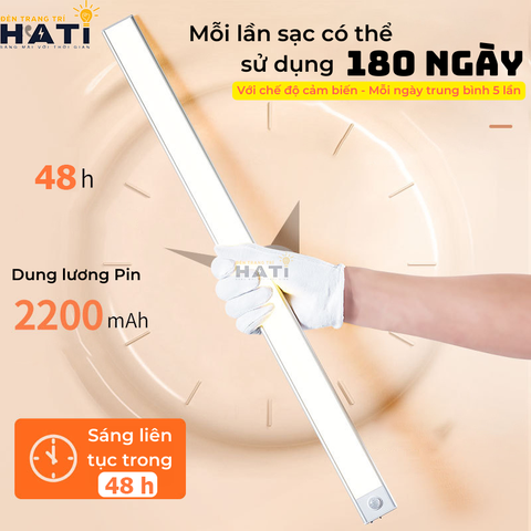 Led thanh cảm biến gắn kệ, tủ, giường