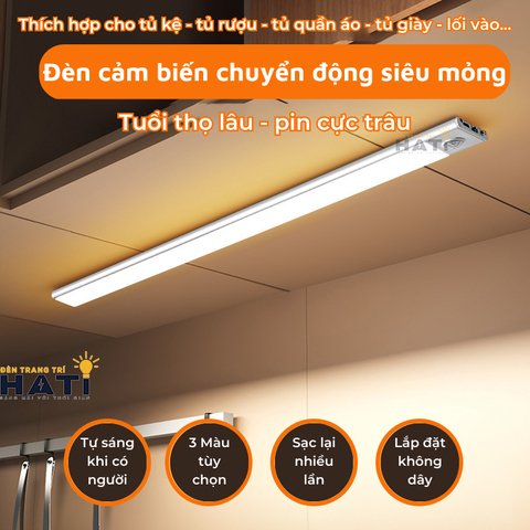 Led thanh cảm biến gắn kệ, tủ, giường