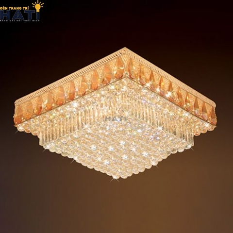 Đèn ốp trần pha lê vuông Llage