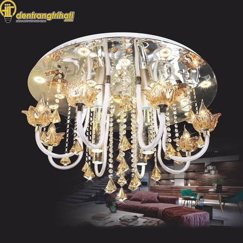 Đèn ốp pha lê tròn Cebrian