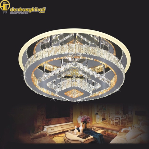 Đèn ốp pha lê tròn Cara