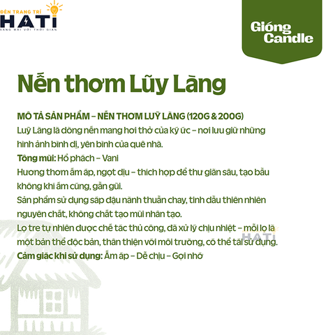 Nến Thơm Lũy Làng: Mang Đến Không Gian Ấm Áp và Thư Giãn