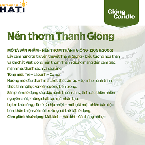Nến Thơm Thánh Gióng: Khí Chất Việt Cho Không Gian Sống