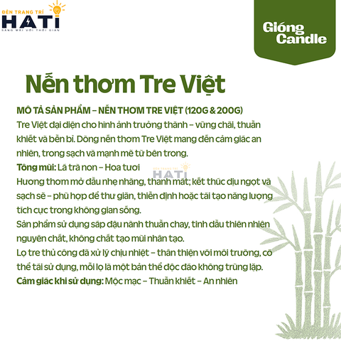Nến Thơm Tre Việt: Mộc Mạc Và Thanh Mát Cho Không Gian Sống