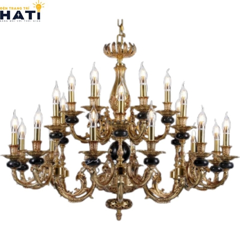 Đèn chùm đồng cổ điển Royale 24 bóng
