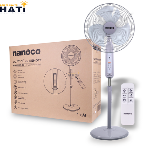 Quạt đứng Nanoco NSF1602G-RC màu xám