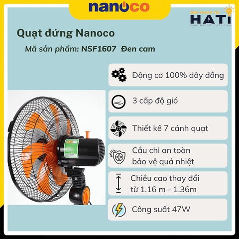 Quạt đứng Nanoco NSF1607