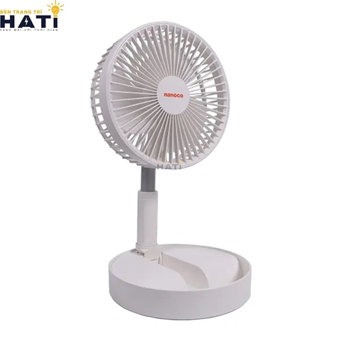 Quạt sạc Nanoco NFF1617W màu trắng
