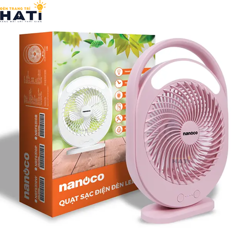 Quạt sạc Nanoco NRF6310P màu hồng