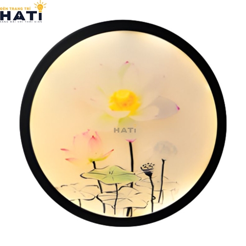 Vách tranh led bông hoa sen