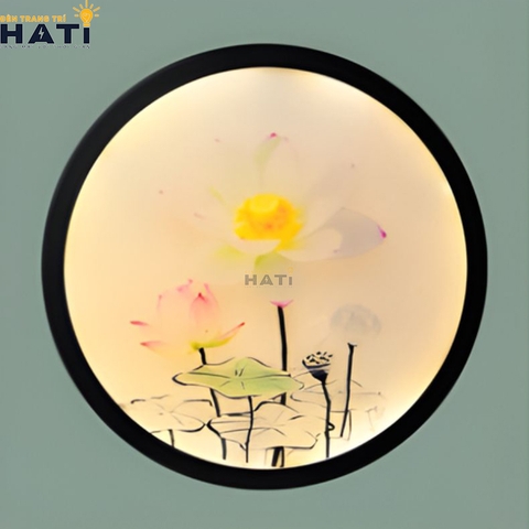 Vách tranh led bông hoa sen