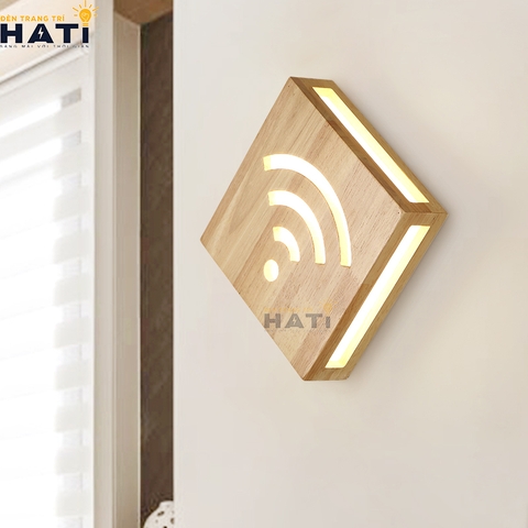 Đèn tường gỗ Wifi