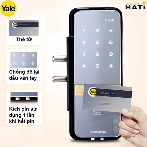 Khóa cửa kính Yale YDG313