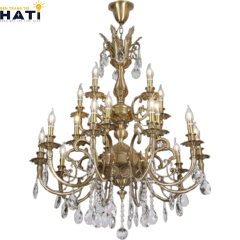 Đèn chùm đồng cổ điển Alora