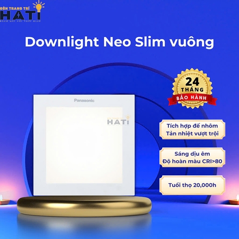 Đèn âm trần Panasonic Downlight Neo Slim Vuông