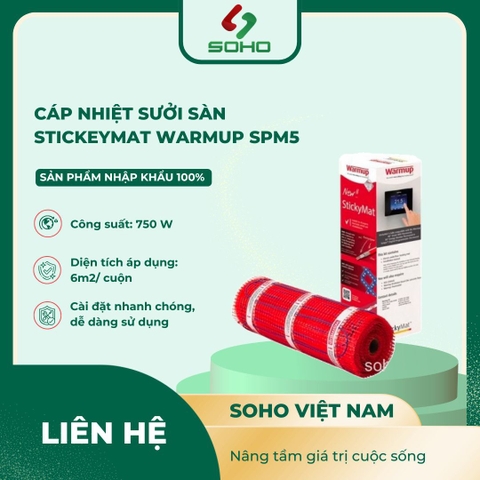 Cáp Nhiệt Sưởi Sàn StickeyMat Warmup SPM5