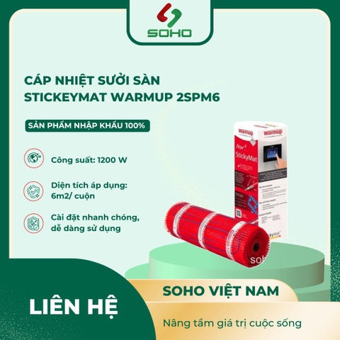Cáp Nhiệt Sưởi Sàn StickeyMat Warmup 2SPM6