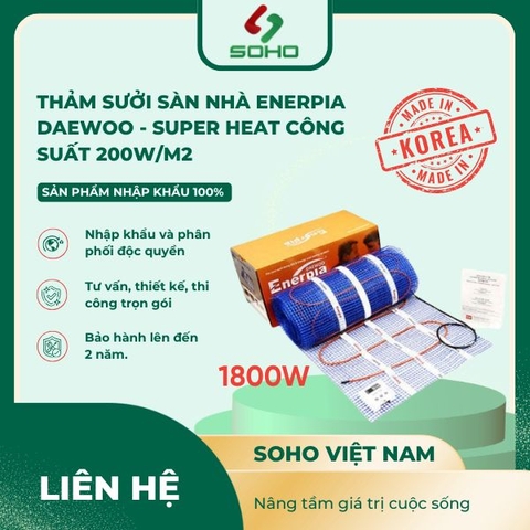 Cáp Nhiệt Sưởi Sàn Nhà Dạng Lưới Thảm Diy Enerpia